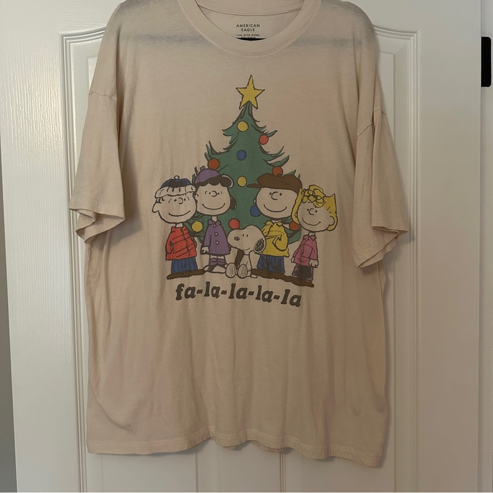 AE Oversized Holiday Peanuts Graphic Tee